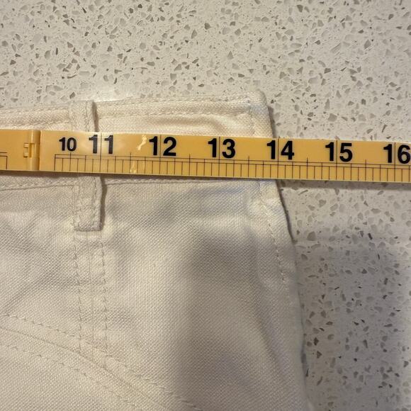 Diane von Furstenberg Linen Blend White Midi Skirt 6 Quiet Luxury Career Chic - Picture 7 of 8